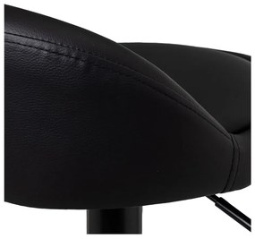 Čierne barové stoličky s nastaviteľnou výškou z imitácie kože v súprave 2 ks (výška sedadla 72 cm) – Casa Selección