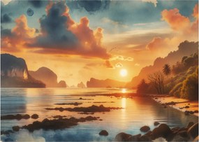 Obraz - Pohľad z pláže (70x50 cm)