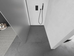 Mexen Kioto L, sprchová zástena Walk-In 120 x 200 cm, 8mm sklo námraza, čierny profil, 800-120-103-70-30