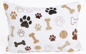Obliečka na vankúš mikroplyš Exclusive 40 × 60 cm - Psie labky biele