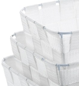 Kela 3-dielna sada úložných košíkov Alvaro, biela