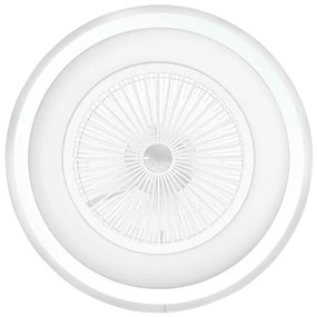 LED Stmievateľné stropné svietidlo s ventilátorom ZONDA LED/48W/230V biela + DO