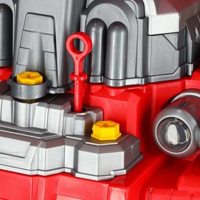 KIK Interaktívne autíčko mechanik s modelom motora na demontáž a odrážadlo, červené