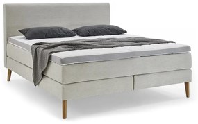 Boxspring posteľ elina 160 x 200 cm menčester béžová MUZZA