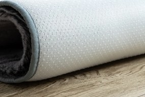 Moderný prateľný koberec LAPIN Shaggy, protišmykový , čierna, slonová kosť Veľkosť: 160x220 cm