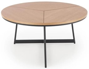 Konferenčný stolík Karida, dub / čierna