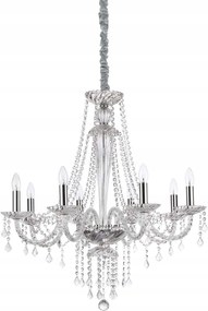 Závesný luster Ideal Lux Amadeus SP8 sklo číra 8xE14 80cm