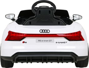 Ramiz Elektrické autíčko Audi RS E-Tron GT pre deti biele + diaľkové ovládanie + pohon 4x4 + rádio MP3 + LED + EVA