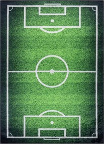 Detský koberec protišmykový BAMBINO 58690 futbalové ihrisko, zelený