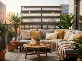 Drevená balkónová zástena v prírodnej farbe 153x185 cm – Hartman