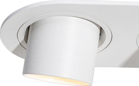 Sada 6 zapustených bodových svetiel biela GU10 35 mm naklápateľné 2-svetlá - Installa