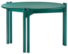 Zelený okrúhly konferenčný stolík z borovicového dreva ø 60 cm Sticks – Karup Design