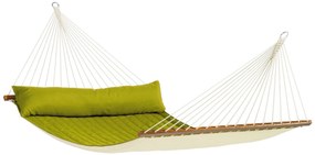 La Siesta Hojdacia sieť s tyčou ALABAMA KINGSIZE - avocado, látka: 100 % polypropylén / laná a výplň: 100 % polyester / rozperná tyč: borovica