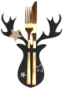 Tutumi Tutumi, vianočný obal na príbor 4ks 311377, čierna, CHR-06509