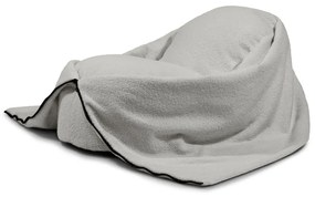 Svetlosivý detský sedací vak z textílie buklé Cocoon 80 – SLOWDOWN