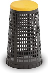 Plastový odpadkový kôš na 120 l vrecia 1+1 ZADARMO čierny, žltá + červená
