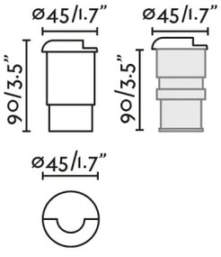 FARO 70660 - LED Vonkajšie nájazdové svietidlo KANE-1 LED/3W/24V IK08 IP67
