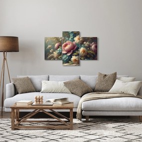 Obraz - Zátišie s kvetmi - maľba (90x60 cm)
