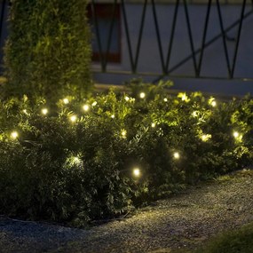 Svetelná LED sieť 64-plameňová, teplá biela 2 m