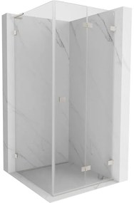 Mexen Lunar-F L, sprchový kút pravý 80 x 80 cm, 8mm číre sklo, oceľový profil, 836L-080-080-97-00-P