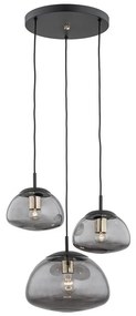 Argon 1493 - Luster na lanku TRINI 3xE27/15W/230V čierna