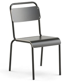 Jedálenská stolička FRISCO, čierny rám, čierny laminát