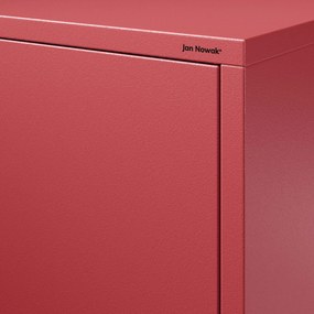 Skrinka do obývačky s policami VITO, 800 x 1015 x 400 mm, Modern: červená farba