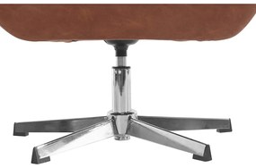 Hnedé kreslo z imitácie kože Naomi - Støraa