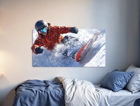 drevko |  Obraz na stenu Jazda snowboardistu  41 x 65 cm