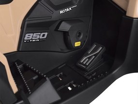 JOKOMISIADA Detská štvorkolka na akumulátor pre 2 osoby CAN-AM OUTLANDER 4x4 s LED panelom PA0326 béžová