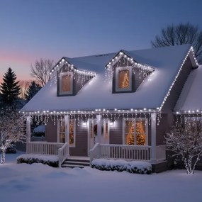 Brilagi - LED vonkajší vianočný reťazec 400 LED / 8 režimov, 23 m, IP44, studená biela