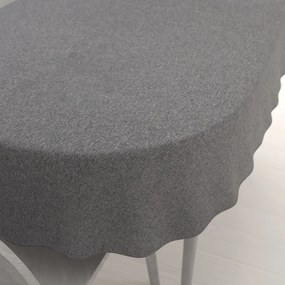 Biante Dekoračný oválny obrus BKT-551 Sivý režný 50x100 cm