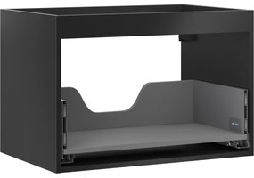 Mexen Box-A, závesná skrinka 70 cm, 1 zásuvka, čierna matná, 91AX0-0700-470-1-71