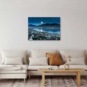 Obraz nočné krajiny, Island (70x50 cm)