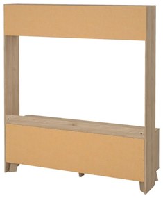 Biela/v prírodnej farbe TV zostava v dekore duba 159x181x48 cm Ikast – Tvilum