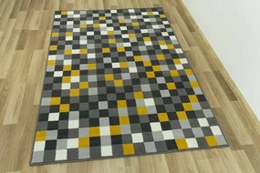 Koberec Luna 503629/89915 štvorce žltý