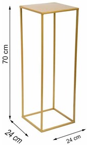 STOJAN NA KVETINÁČ SIMPLE 70X24X24 CM ZLATÁ