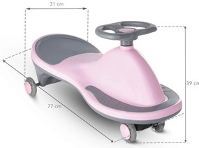 Kidwell ROLLO ružové balančné odrážadlo s LED kolieskami, od 3 rokov