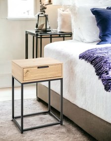 Odkladací/nočný stolík so zásuvkou Malmö, dub