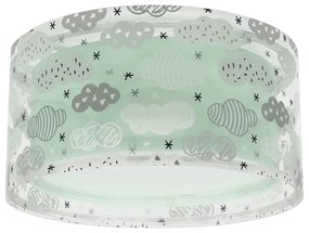Dalber 41416H - Detské stropné svietidlo CLOUDS 2xE27/60W/230V zelená