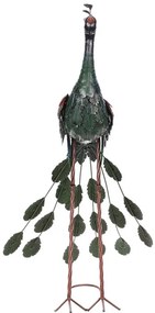 Páv 76 cm - kovová záhradná dekorácia