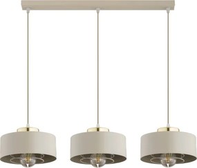 Brilagi - Závesný luster na lanku SPRING 3xE27/60W/230V béžová/zlatá