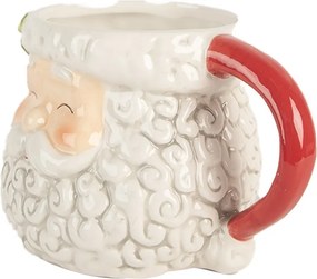 Keramický hrnček Santa Claus s červeným uškom - 16 * 11 * 10 cm / 550 ml