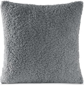 CHLPATÁ DEKORAČNÁ OBLIEČKA NA VANKÚŠ BUKLA03 45X45 CM STRIEBORNÁ