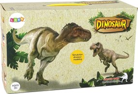 LEAN Toys Dinosaurus na diaľkové ovládanie s parným projektorom hnedý
