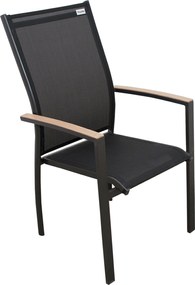 Doppler EXPERT WOOD antracit, polohovacie a stohovateľné kreslá, 6+2+1