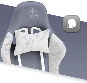 Herná stolička Hell's Chair Rainbow Marble Sivá