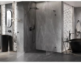 Mexen Lunar-B L výklopný sprchový kút ľavý 90 x 80 cm, číre sklo, grafitová, 832L-090-080-95-00-L