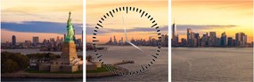 Obraz - New York city (s hodinami) (90x30 cm)