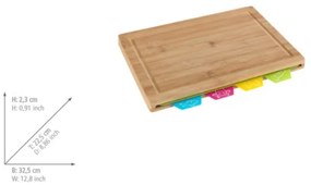WENKO 53064100 - Krájacia doska 32,5x22,5 cm hnedá/pestrofarebná